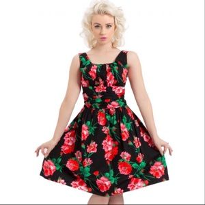 Voodoo Vixen Floral Rockabilly Fit & Flare…